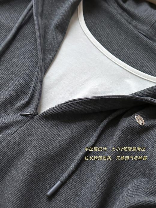 2026春新款休闲连帽假两件卫衣+半裙两件套 商品图13