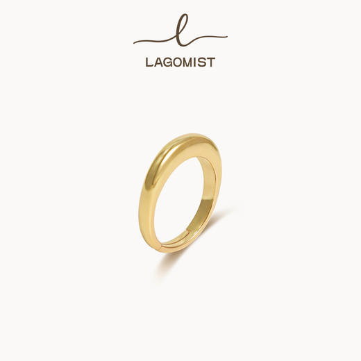 【于文文&张婧怡&王栎鑫同款】Lagomist拿铁系列 | 金/银咖啡杯柄小号戒指 商品图0