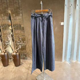 Famecoco范可儿休闲款阔腿裤FAD6GA102