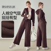新款加厚保暖连帽瑜伽外套宽松健身阔腿裤两件套 000SF8679 商品缩略图1