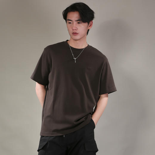 DRONKOO 2026 圆领左胸NO1刺绣修身短袖T恤 商品图2