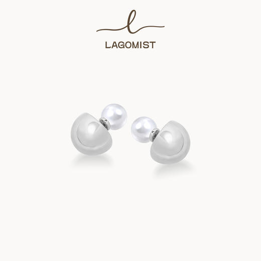 【Lagomist】拿铁系列 | 金/银牛奶双球耳钉 商品图1