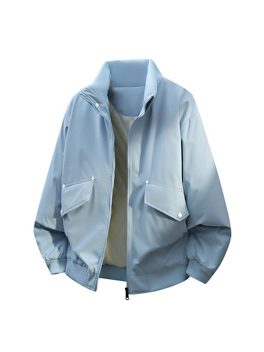 潮牌时尚冬季款休闲保暖棉服翻领男美式复古宽松雪尼尔休闲外套男 商品图1