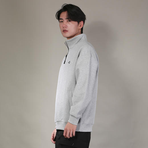 DRONKOO 2026 立领半拉链左胸小于2刺绣斜纹中厚卫衣 商品图2