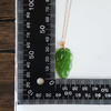 【天然正品】AU750黄金镶天然无黑点菠菜绿金枝玉叶造型和田玉碧玉吊坠项链37.7*18.5*4.4MM（皆取最大值）130126NJS35特价：1580 商品缩略图2
