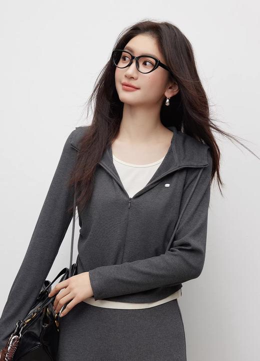 2026春新款休闲连帽假两件卫衣+半裙两件套 商品图6