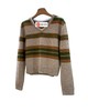 女款v领条纹针织毛衣zh 商品缩略图0