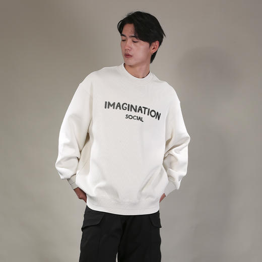 DRONKOO 2026 圆领领袖下摆双层前双排字母微阔中厚卫衣 商品图1