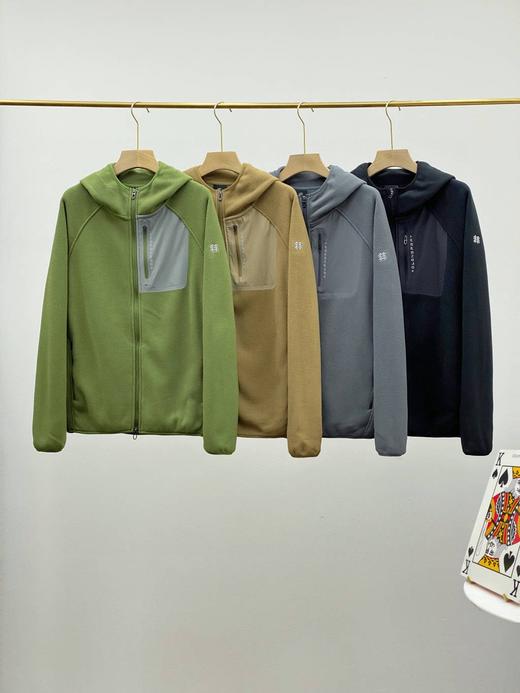 可隆抓绒衣男款户外运动抓绒夹克徒步露营保暖外套上衣 商品图0