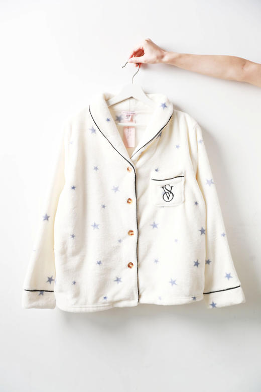 千金少女感，上身真的好好看！！牛角扣法兰绒家居服套装E012558 商品图4