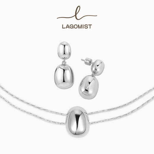 【Lagomist】拿铁系列 | 金/银咖啡豆耳环套装 商品图0