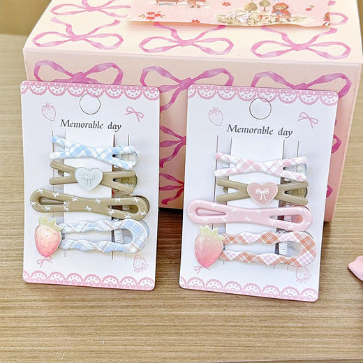 ZY清新粉莓组合夹-纪念日百货门店同款169098971 商品图0