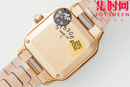 AF卡地亚桑托斯 山度士系列 女款迷你尺寸 迷你山度士 女士腕表 表盘尺寸：27×34.5mm 商品图7