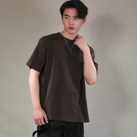 DRONKOO 2026 圆领左胸NO1刺绣修身短袖T恤 商品图1