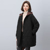 丁摩 中长款加绒棉服女冬季新款宽松加厚保暖棉衣5ZF-6708 商品缩略图3