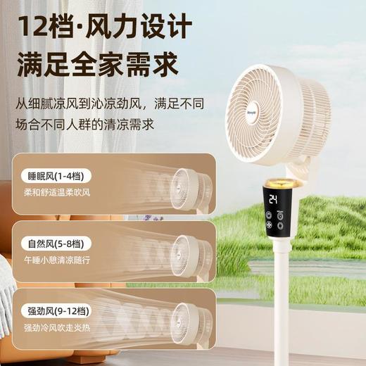 Henryde批发循环扇电风扇语音遥控落地摇头立式智能语音控制 商品图2