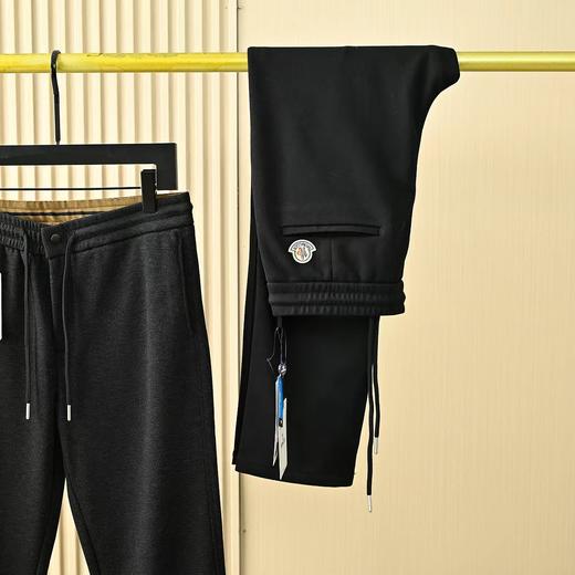 蒙口2025冬季男士高端含羊毛加厚毛呢休闲直筒休闲裤 商品图5