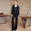 IWY/高端黑色西装套装女气质简约职场穿搭通勤阔腿裤职业装正装CP2736 商品缩略图0