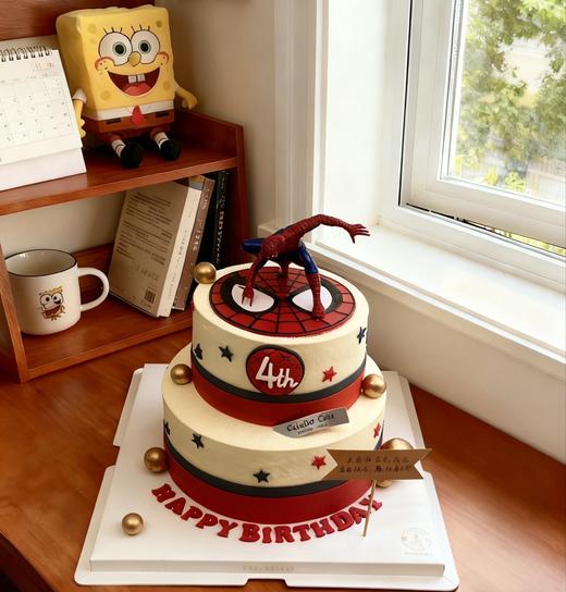 【臻品系列】---半翻糖装饰【蜘蛛侠】蛋糕 商品图1