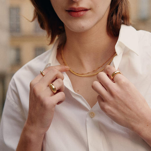 【宋佳&王栎鑫&弦子同款】Lagomist拿铁系列 | 金/银咖啡杯柄中号戒指 商品图4