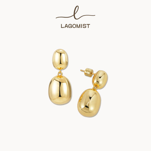 【古力娜扎同款】Lagomist拿铁系列 | 金/银咖啡豆耳环 商品图0