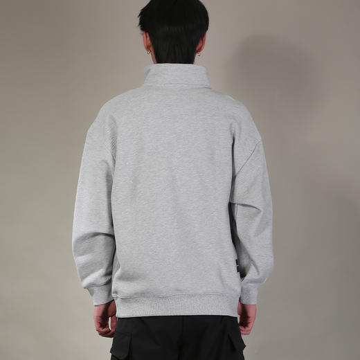 DRONKOO 2026 立领半拉链左胸小于2刺绣斜纹中厚卫衣 商品图4