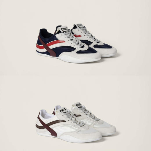 MIU-SH 复古拼色运动鞋【赠花绳鞋带套装】 商品图0