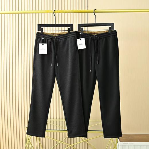 蒙口2025冬季男士高端含羊毛加厚毛呢休闲直筒休闲裤 商品图0