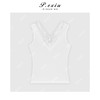 04-1潘依绣丁丁宠粉纯色简约小V领蕾丝边打底背心 Q78050 商品缩略图1