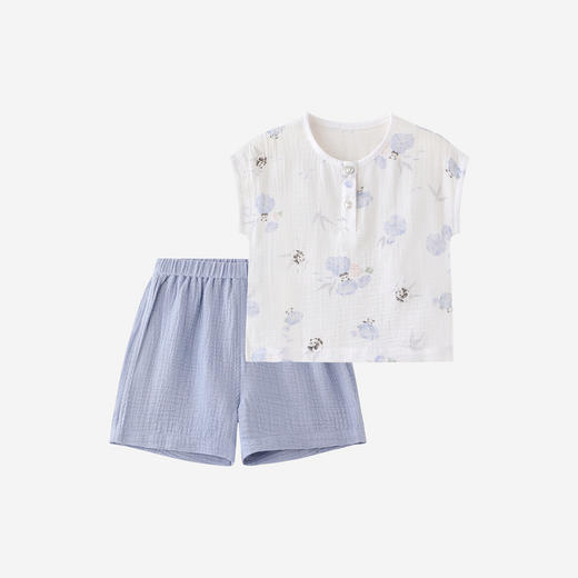 【商场同款】英氏儿童家居服男童女童短袖短裤套装夏季莫代尔新款 商品图4