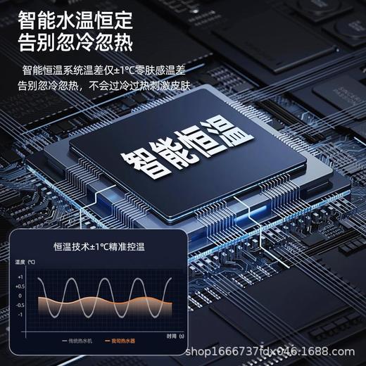 即热式电热水器智能变频恒温洗澡神器安全省电厨卫俩用速热淋浴间 商品图3