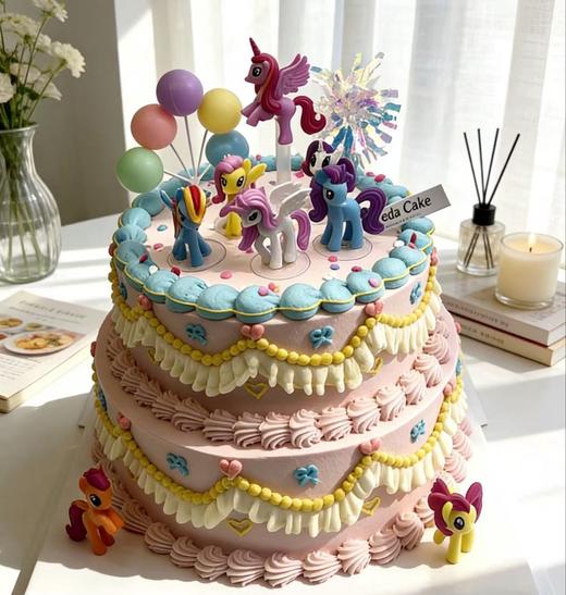 【优品系列】--【大号版小马宝莉】儿童蛋糕【玩偶造型随机】 商品图1