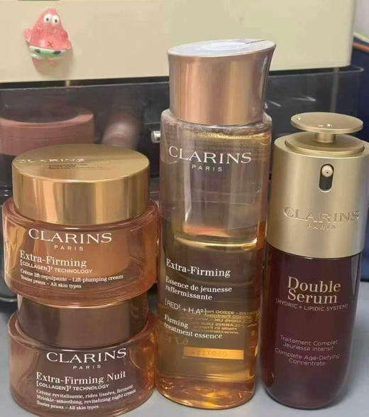 Clarins/娇韵诗焕颜精致套盒 弹簧水200ml双萃精华50ml弹簧日霜50ml弹簧晚霜50ml 商品图4