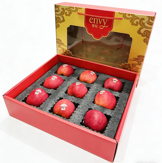 精选爱妃苹果  礼盒9个装   脆甜可口 商品图0