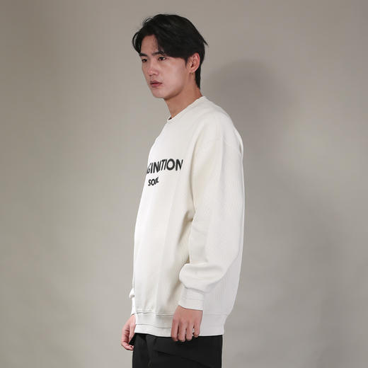 DRONKOO 2026 圆领领袖下摆双层前双排字母微阔中厚卫衣 商品图3