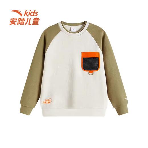 MJ|安踏儿童春季男大童户外运动套头衫卫衣内搭外穿时尚百搭舒适亲肤 商品图0