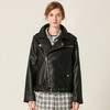 Famecoco范可儿春秋季时尚立领宽松短款PU皮衣外套F201AG103 商品缩略图4