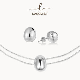 【秦岚&于文文&万妮达同款】Lagomist拿铁系列 | 金/银咖啡豆耳钉项链套装 小众时尚