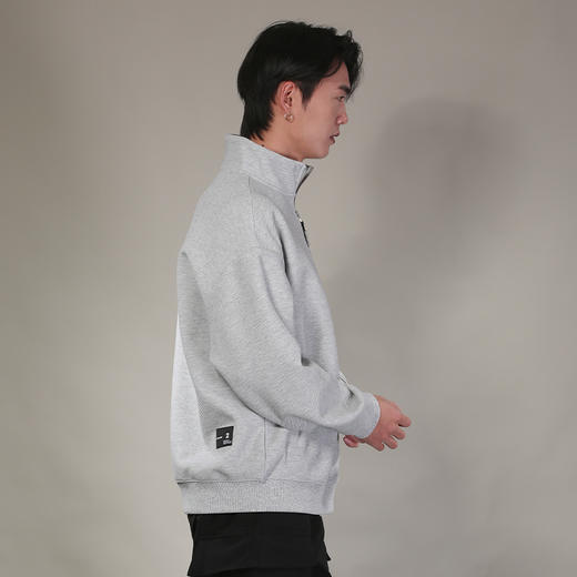 DRONKOO 2026 立领半拉链左胸小于2刺绣斜纹中厚卫衣 商品图1