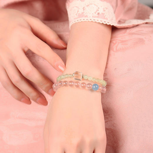 【祈愿吉品】幸福美满双圈葡萄石手链女 商品图3