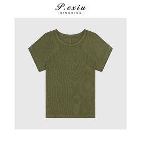 04-1潘依绣丁丁宠粉基础款飞袖紧身打底T恤Q21831