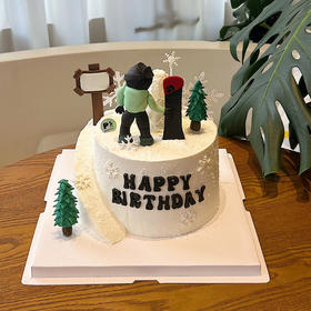 滑雪主题奶油蛋糕（至少提前24小时预定）