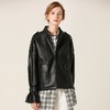 Famecoco范可儿春秋季时尚立领宽松短款PU皮衣外套F201AG102 商品缩略图3
