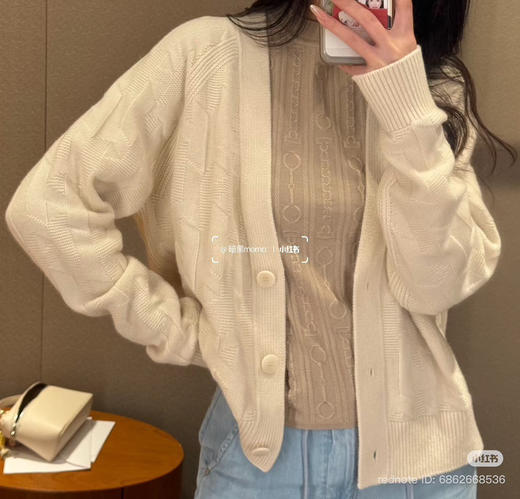 125-9渠道货 大马 经典版型 浮雕字母 重磅针织 廓形开衫 我穿L 商品图8