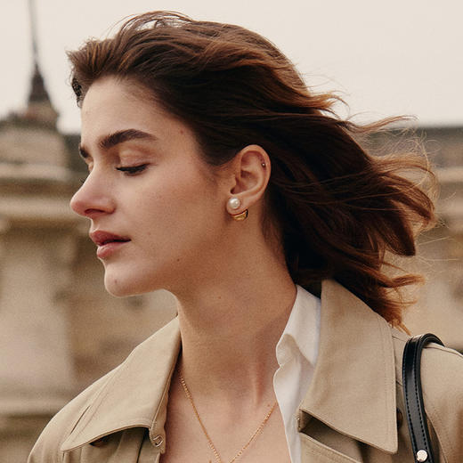 【Lagomist】拿铁系列 | 金/银牛奶双球耳钉 商品图3