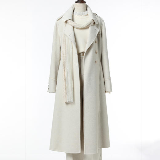 Famecoco范可儿中长款双面尼大衣FAB8AQ022 商品图2