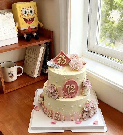 【臻品系列】---【折射玫瑰福到】蛋糕（图中数字可以更改） 商品图1