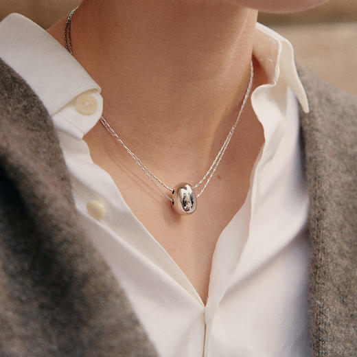 【秦岚&于文文&万妮达同款】Lagomist拿铁系列 | 金/银咖啡豆耳钉项链套装 小众时尚 商品图6