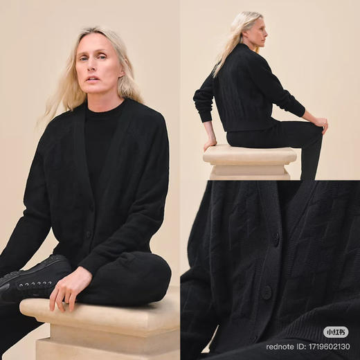 125-9渠道货 大马 经典版型 浮雕字母 重磅针织 廓形开衫 我穿L 商品图12