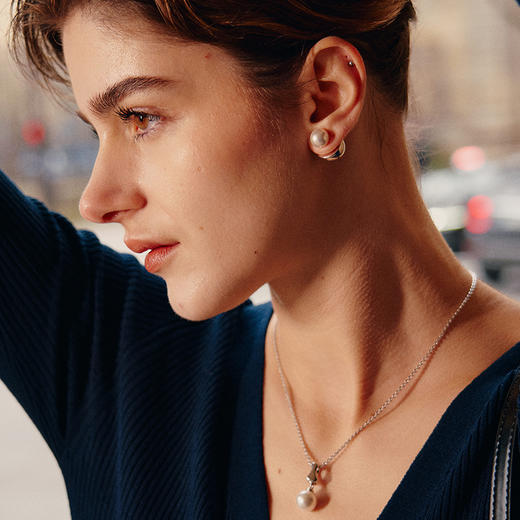 【Lagomist】拿铁系列 | 金/银牛奶双球耳钉 商品图4